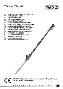 Instrukcja Yato YT-82835 Nożyce do żywopłotu