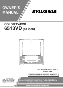 Manual Sylvania 6513VD Television