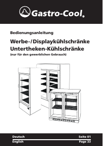 Manual Gastro-Cool GCUC200 Refrigerator