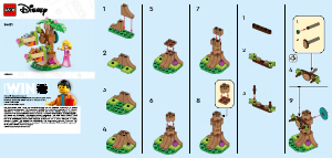 Käyttöohje Lego set 30671 Disney Ruususen leikkipaikka metsässä & Eläimet lahjaksi
