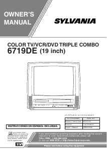 Manual Sylvania 6719DE Television