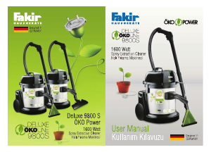 Kullanım kılavuzu Fakir Deluxe 9800 S Elektrikli süpürge