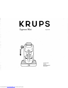 Handleiding Krups 963 Mini Espresso-apparaat