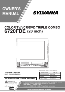 Manual Sylvania 6720FDE Television