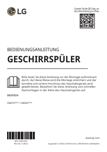 Bedienungsanleitung LG DB476TXS Geschirrspüler