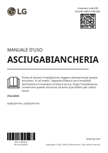 Manuale LG RH80V9AVHN Asciugatrice