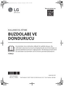 Kullanım kılavuzu LG GC-B569NLLM Donduruculu buzdolabı
