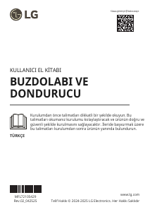 Kullanım kılavuzu LG GC-L22FFQUJ Donduruculu buzdolabı