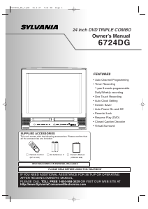 Manual Sylvania 6724DG Television