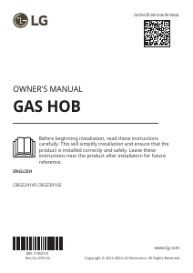 Manual LG CBGZ2414S Hob