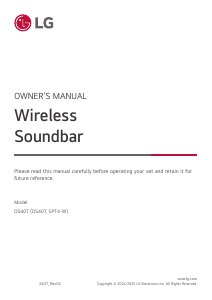 Manual LG DS40T Home Theater System