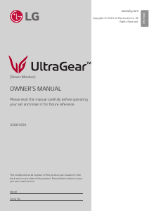 Manual LG 32G810SA-W SmartGear LED Monitor