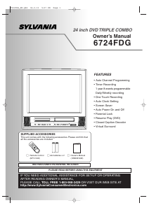 Handleiding Sylvania 6724FDG Televisie