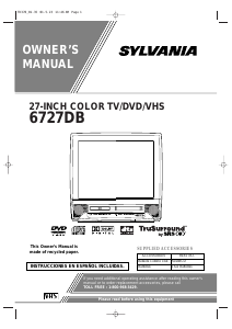 Manual Sylvania 6727DB Television
