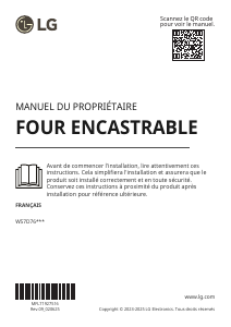 Mode d’emploi LG WS7D7651CB Four