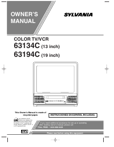 Manual Sylvania 63194C Television