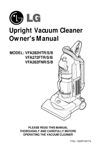 Manual LG VFA272FTR Vacuum Cleaner