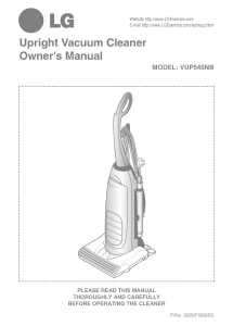 Manual LG VUP545NB Vacuum Cleaner