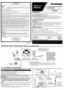 Manual Sylvania LRT130 Television