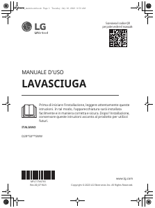 Manuale LG D2R3S08NSWW Lavasciuga