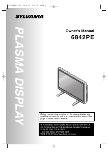 Manual Sylvania 6842PE Plasma Television