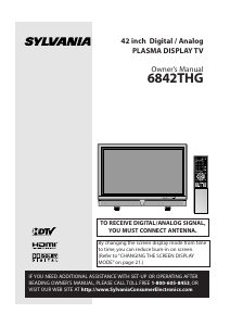 Manual Sylvania 6842THG Plasma Television