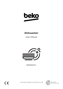 Manual BEKO BDSN26430X Dishwasher