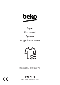 Handleiding BEKO DB 7111 PA Wasdroger