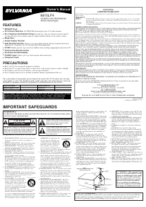 Manual de uso Sylvania 6615LF4 Televisor de LCD