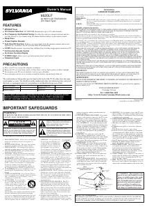 Manual de uso Sylvania 6620LF Televisor de LCD