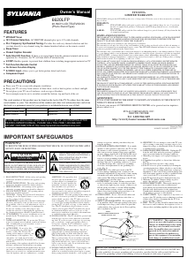 Manual de uso Sylvania 6620LFP Televisor de LCD