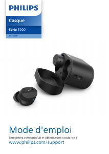 Mode d’emploi Philips TAT5000BK Casque