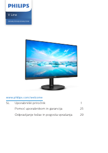 Priročnik Philips 220V8L LED-zaslon