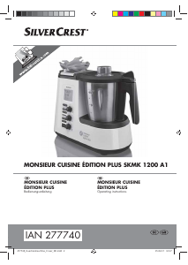 Bedienungsanleitung SilverCrest SKMK 1200 A1 Monsieur Cuisine Küchenmaschine