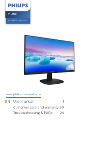 Manual Philips 223V7QHAB LED Monitor