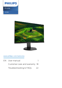 Manual Philips 230B8QJEB LED Monitor