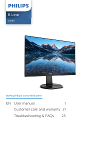 Manual Philips 240B9 B Line LED Monitor