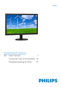 Manual Philips 243S5LJMB LED Monitor