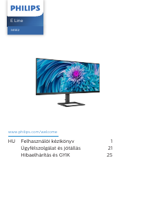 Használati útmutató Philips 345E2AE E Line LED-es monitor