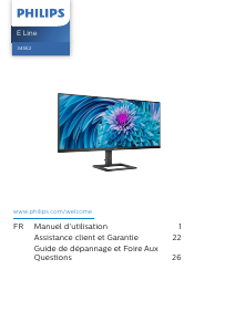 Mode d’emploi Philips 345E2AE E Line Moniteur LED
