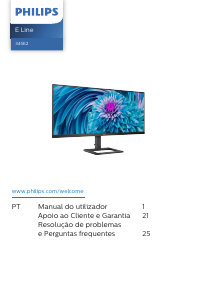 Manual Philips 345E2AE E Line Monitor LED