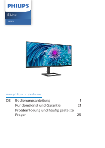Bedienungsanleitung Philips 345E2AE E Line LED monitor