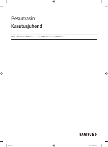 Kasutusjuhend Samsung WW11DG6B25LE Pesumasin