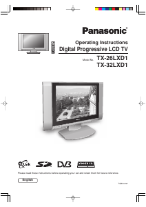 Manual Panasonic TX-26LXD1 Viera LCD Television