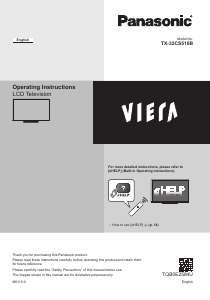 Manual Panasonic TX-32CS510B Viera LCD Television