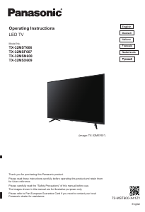 Руководство Panasonic TX-32MSX609 LED телевизор