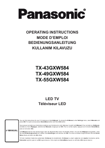 Bedienungsanleitung Panasonic TX-55GXW584 LED fernseher