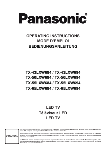 Bedienungsanleitung Panasonic TX-50LXW684 LED fernseher