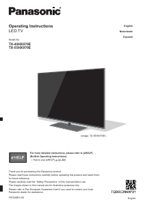 Manual de uso Panasonic TX-49HX970E Televisor de LED