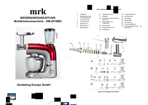 Bedienungsanleitung MRK SM-2019BG Küchenmaschine